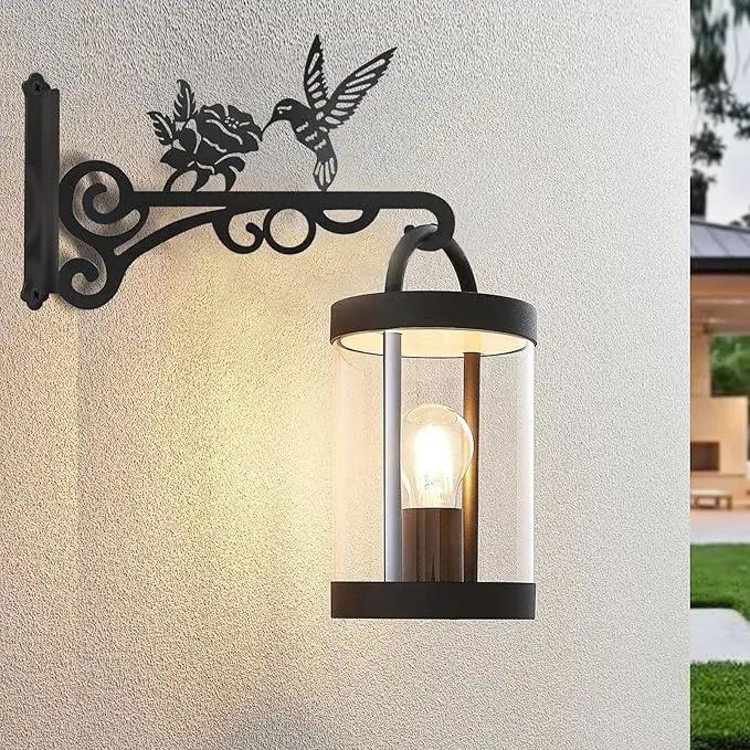 2-Pack 10 Inch Aesthetic Plant Hangers Outdoor – Metal Hanging Plant Bracket with Beautiful Hummingbird Pattern – Heavy Duty Plant Hooks for Hanging Plants, Bird Feeder, Wind Chime, Lantern by GreenHaven Gardens