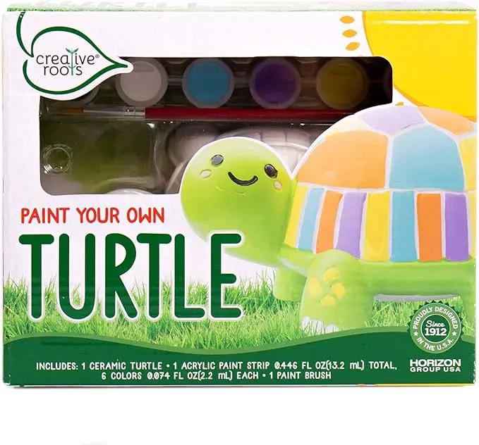 Creative Roots Paint Your Own Turtle, DIY Turtle, Kids Painting Set, Creativity, Ceramics to Paint, Paint Your Own Ceramic, Painting Kits for Kids Ages 5+ by GreenHaven Gardens