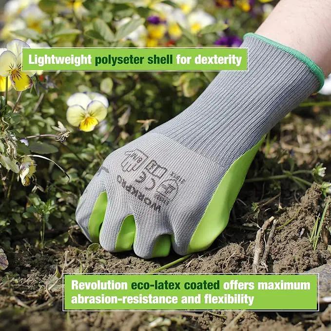WORKPRO 6 Pairs Garden Gloves, Work Glove with Eco Latex Palm Coated, Gardening Gloves, Working Gloves for Weeding, Digging, Raking, and Pruning (Medium) by GreenHaven Gardens