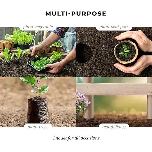 Auger Drill Bit for Planting 2x32'' - with Extension - Spiral Hole Planter for Bulbs, Fence Posts, and Umbrella Holes - 3/8'' Hex Drive Drill- Gardening Hole Digger Yard Tools by GreenHaven Gardens