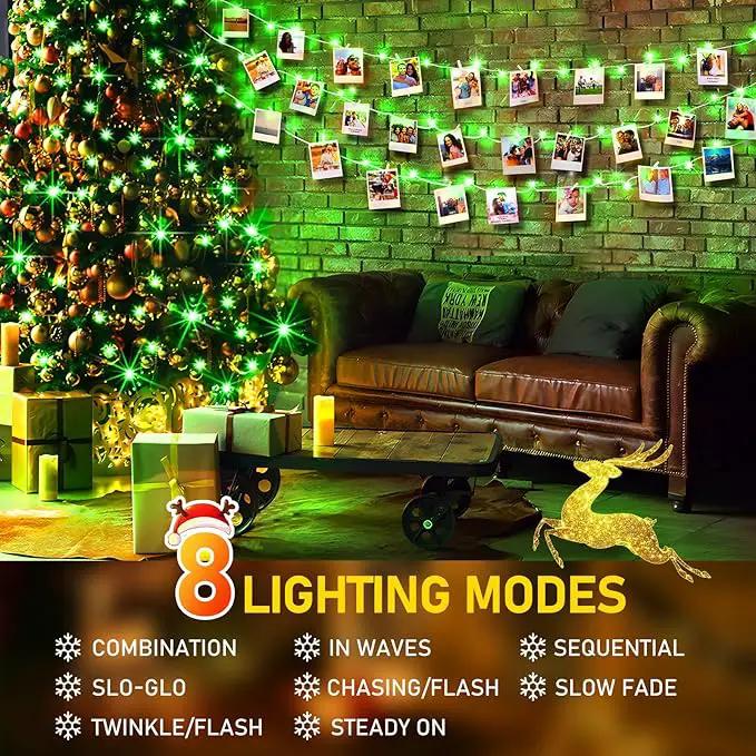 KNONEW 600ft 1500 LED String Lights Outdoor Christmas Lights 8 Modes & Timer Fairy Light Plug in Waterproof LED String Lights for Xmas Yard Tree Wedding Party Holiday Decorations (Green) by GreenHaven Gardens