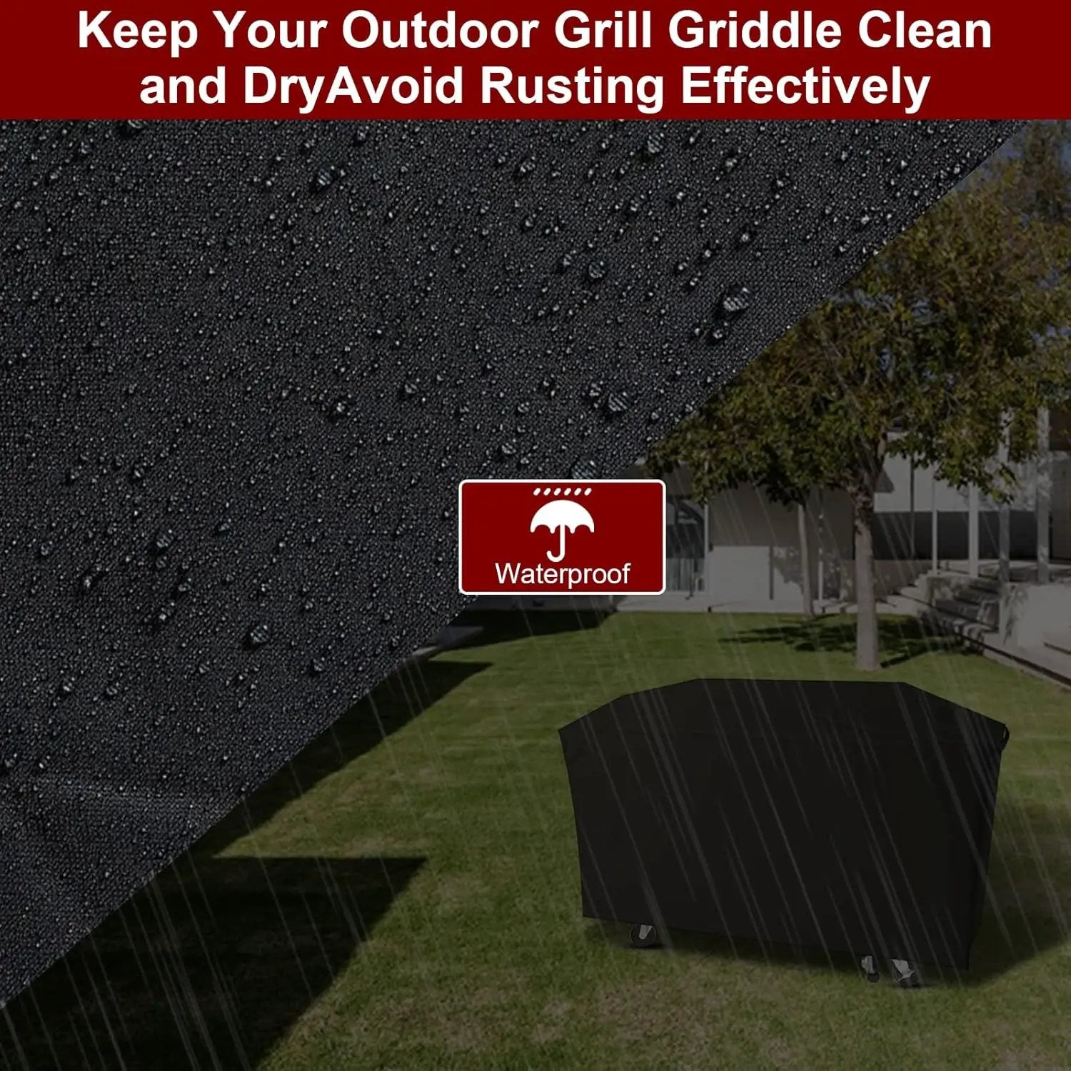 Grill Cover for Royal Gourmet GD401 GD402 4-Burner Gas Grill Griddle Combo,Outdoor Flat Top Griddle Cover for Royal Gourmet GD401C GD403 4 Burner Griddle - 66 X 23 X 36 Inch by GreenHaven Gardens