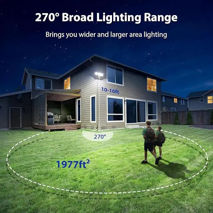 iMaihom 150W Motion Sensor Light Outdoor, 15000LM 6500K LED Security Floodlights, 3 Adjustable Head Motion Detection Light IP65 Waterproof for Yard Garage White 2pack by GreenHaven Gardens
