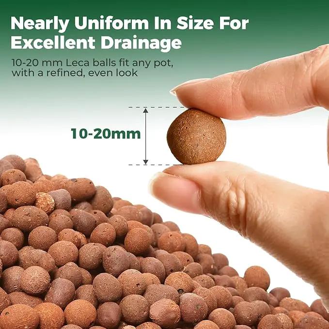 T4U Leca Clay Pebbles for Plants, 4 LBS 10-20 mm Clay Balls for Indoor Plants, Natural Clay Pebbles for Orchid Potting Mix, Hydroponic, Leca Pots, Plant Drainage, Garden Soil by GreenHaven Gardens