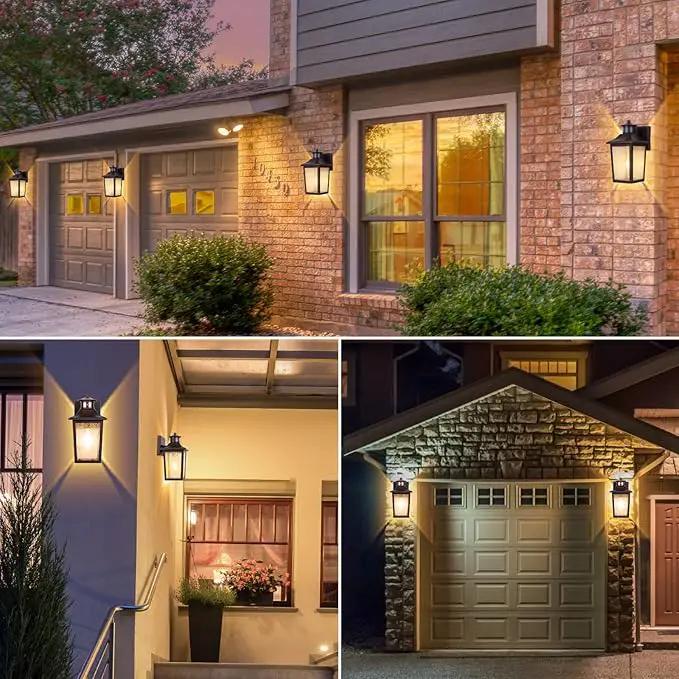 Oil Rubbed Bronze Motion Sensor Outdoor Lights - Dusk to Dawn Outdoor Lighting, Brown Exterior Garage Light Fixture, Waterproof Porch Light Coach Outside Wall Mount for House, Front Door, Anti-Rust by GreenHaven Gardens