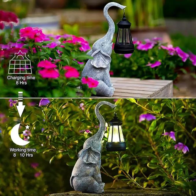 Goodeco Elephant Statue for Garden Decor with Gift Appeal - Ideal Gifts for Women, Mom or Birthdays, Beautifully Crafted Outdoor & Home Decor to Wow Your Guests (11" Elephant) by GreenHaven Gardens