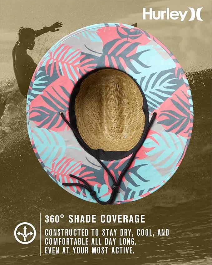 Hurley Men's Straw Hat - Bayside Lifeguard Straw Sun Hat by GreenHaven Gardens