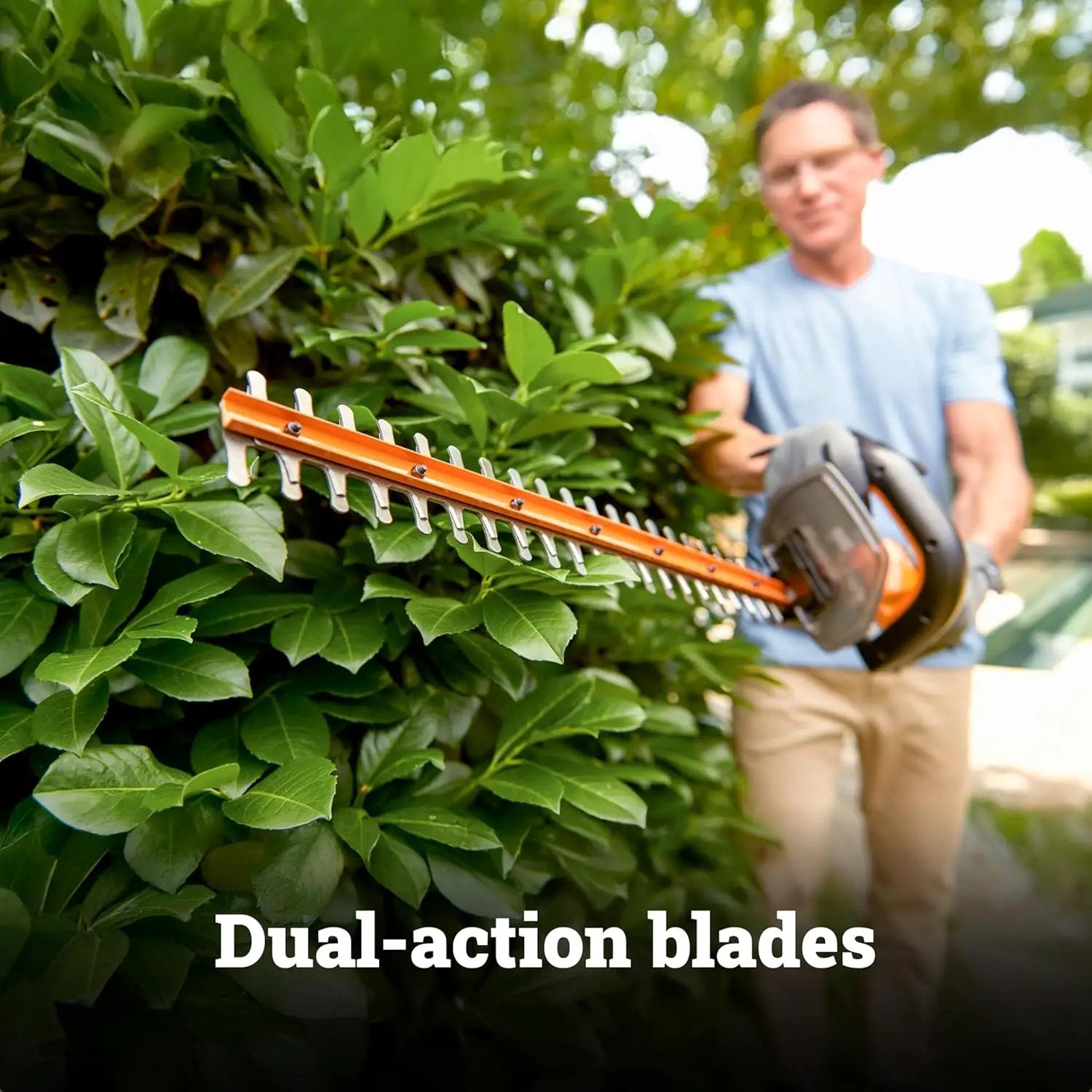 WORX WG261 22" 20V Cordless Hedge Trimmer, Battery & Charger Included by GreenHaven Gardens