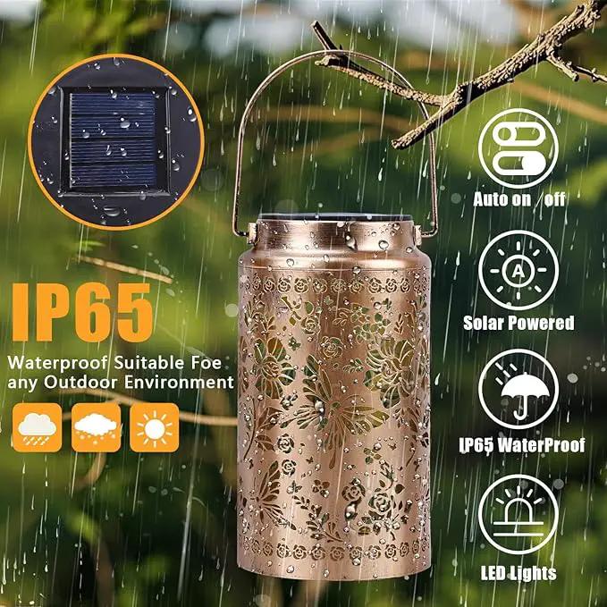 Butterfly Solar Lanterns Outdoor Waterproof, Metal Hanging Lights Decorations for Garden Yard Lawn Patio, Unique Butterfly Gifts for Women Mom Grandma Gardener Mother in Law Christmas by GreenHaven Gardens