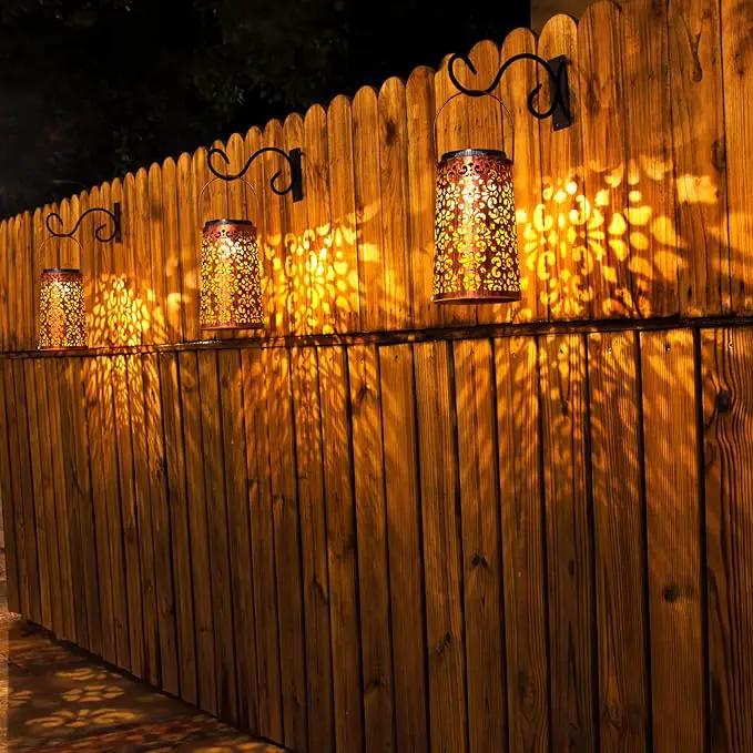 Classic Retro Solar Decorative Outdoor Lanterns for Garden, Porch, Pathway, Deck, Pool, and Balcony Decoration, Waterproof Hanging Solar LED Lights ,Warm and Cool Light as Gifts for Elders by GreenHaven Gardens
