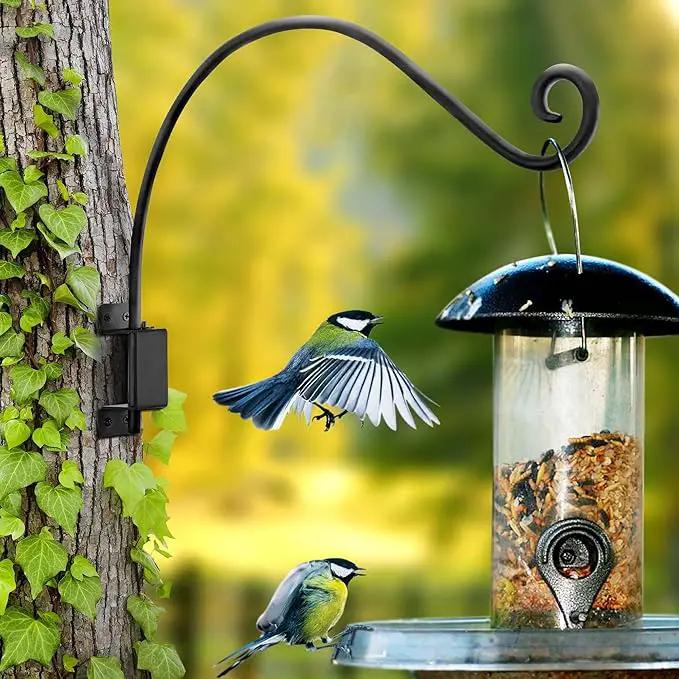 Swivel Hanging Plant Bracket Outdoor: Long Swivel Bird Feeder Hanger Bracket for Tree - Wall Mount Swivel Hook for Hummmingbird 22Inch by GreenHaven Gardens