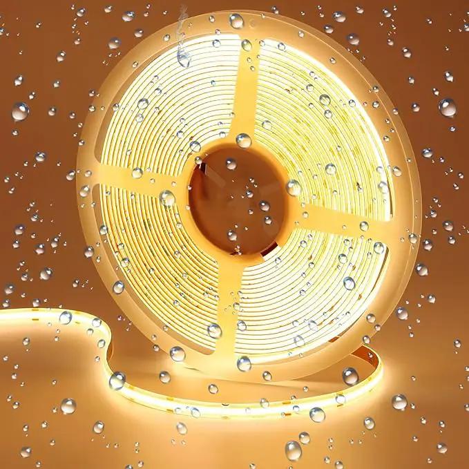 10M/32.8ft 24V COB LED Strip Light Waterproof IP65 Warm White 3000K Uniform Glow 3840LEDs CRI 93+ Flexible LED Tape Lights for DIY Cabinet Bedroom Kitchen Home Decor(No Power Supply) by GreenHaven Gardens