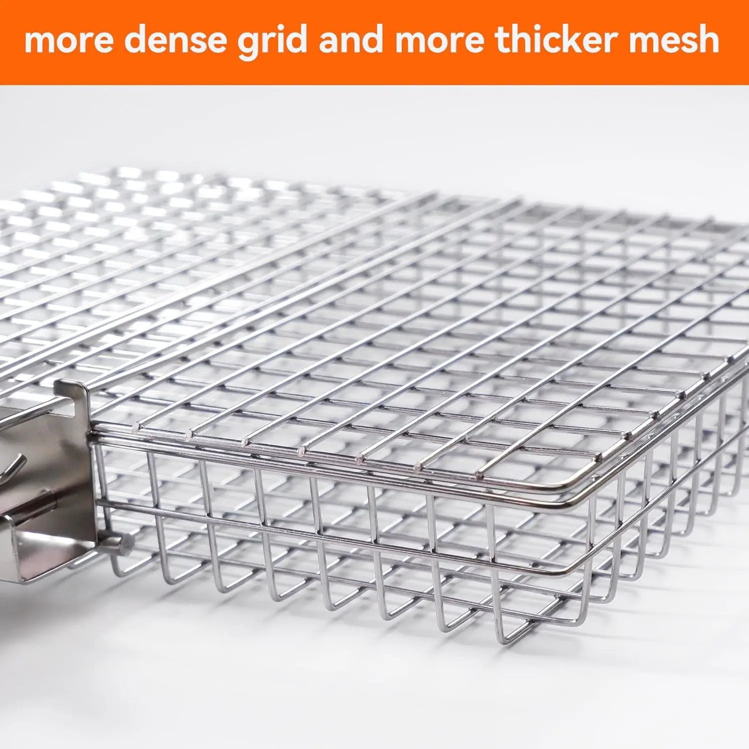 Grill Basket - Grill Baskets for Outdoor Grill, Stainless Steel Large Grilling Basket w Removable Handle, Portable Fish Grilling Rack for Grill Ideal Meat Fish Vegetables Grilling Accessories by GreenHaven Gardens