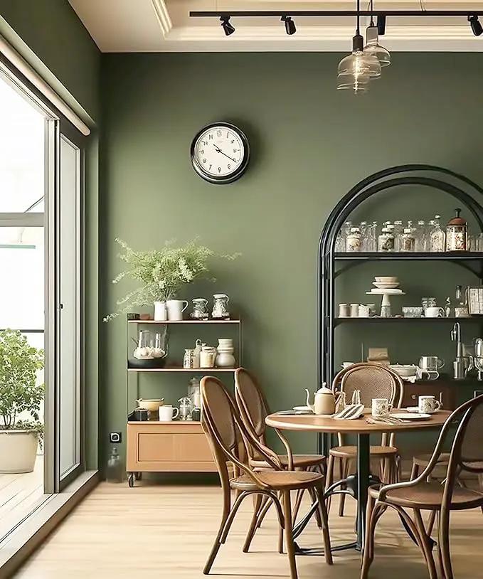 Dimoon 110''x17.7'' Green Peel and Stick Wallpaper Contact Paper Modern Self Adhesive Wall Paper Removable Renter Friendly Textured Solid Color Shelf Cabinet Vinyl Roll (110''x17.7'',Olive Green) by GreenHaven Gardens