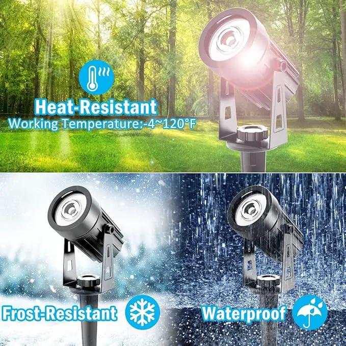 T-SUNUS Solar Spot Lights Blue - Outdoor Wall Lights with 9.8ft Cable, IP65 Waterproof, Separated Solar Panel for Yard, Driveway, Pathway, Pool, Tree, Patio Landscaping by GreenHaven Gardens