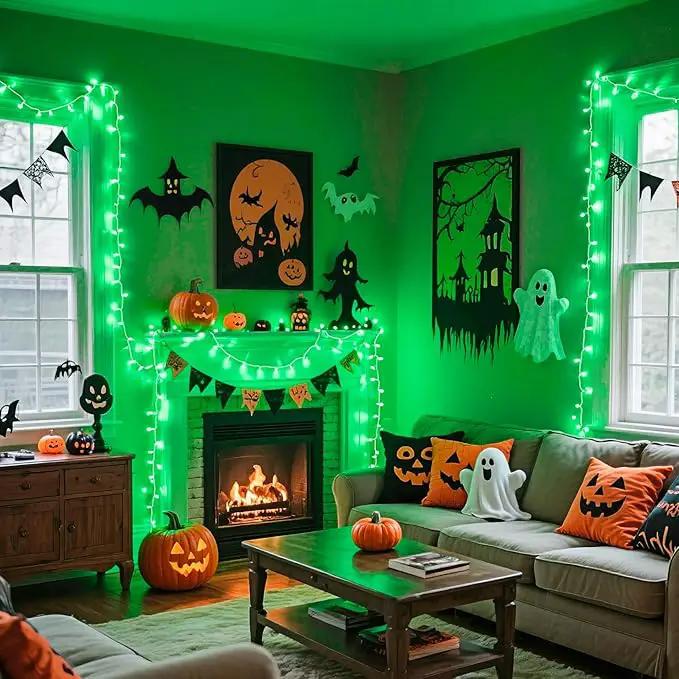 JMEXSUSS Green Lights for St Patrick's Day Decoration, 200 LED Green Christmas Lights Clear Wire, Connectable Green String Lights Indoor Outdoor for Spring Tree Garden St. Patricks Day Decor by GreenHaven Gardens