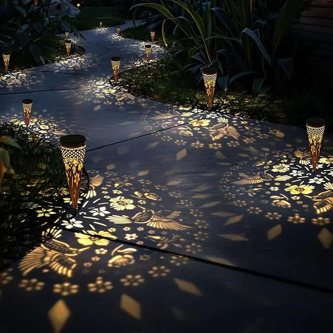 KAIXOXIN Solar Garden Lights, Metal Hummingbird Pathway Lights, Outdoor Landscape Lighting for Patio, Backyard, Walkway (Hummingbird, 2) by GreenHaven Gardens