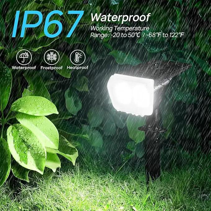 Consciot Solar Spot Lights Outdoor Waterproof, 24 LED Dusk-to-Dawn Solar Outdoor Lights, 2 in 1 Adjustable Wall Lights, Daylight Solar Landscape Spotlights for Garden Yard Wall Walkway, 6 Pack by GreenHaven Gardens