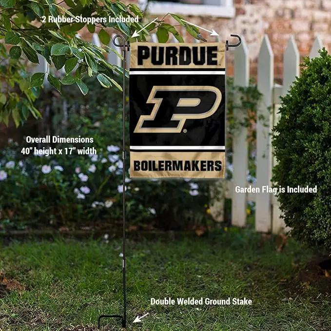 College Flags & Banners Co. Purdue Boilermakers Garden Flag with Stand Holder by GreenHaven Gardens