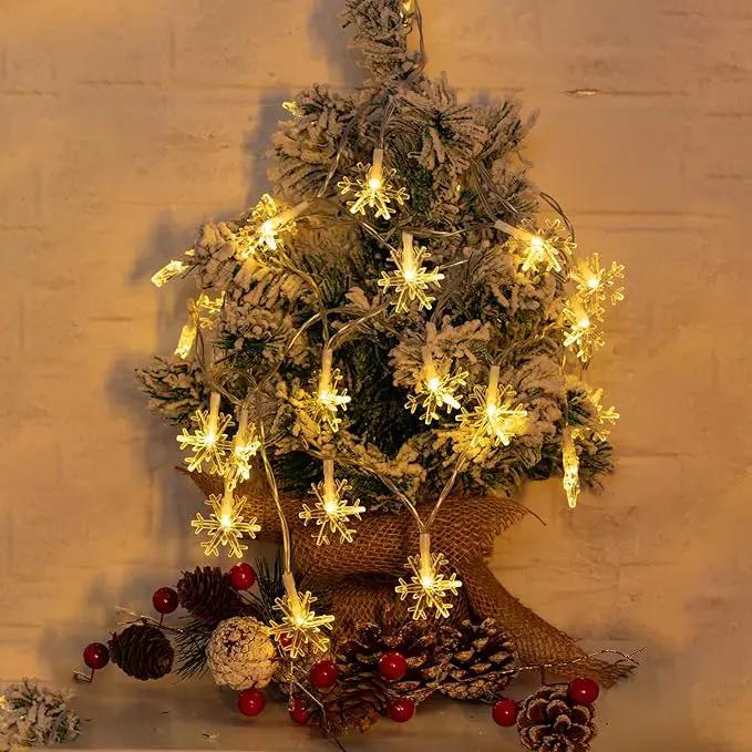Brightown Solar Christmas Snowflake String Lights 100 LED 39 FT Outdoor Waterproof Fairy Lights with 8 Lighting Modes for Wedding, Party, Tree, Room, Garden, Patio, Yard, Home, Warm White by GreenHaven Gardens