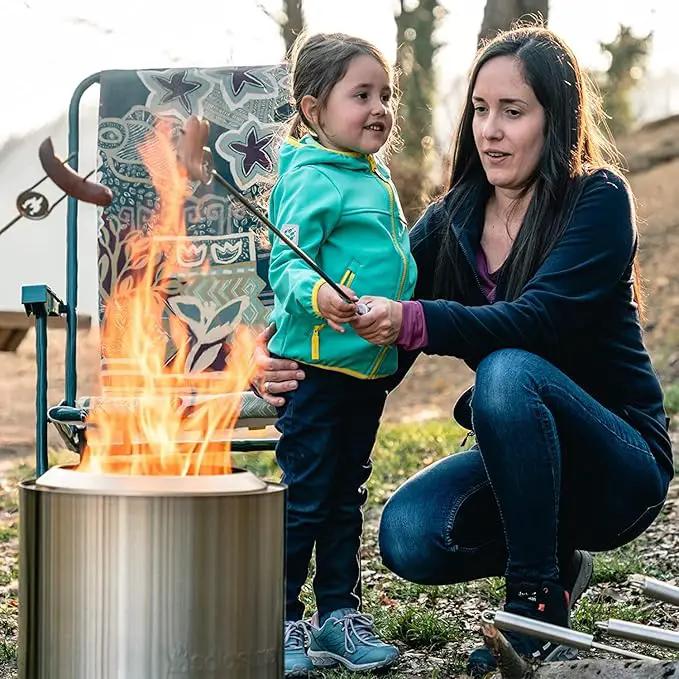 Solo Stove Ranger 2.0, 15 Inch Smokeless Fire Pit – Portable Stainless Steel Outdoor Fireplace with Carry Case - Lightweight Fireplace, Removable Ash Pan, Ideal for 2-4 People, 15lbs by GreenHaven Gardens