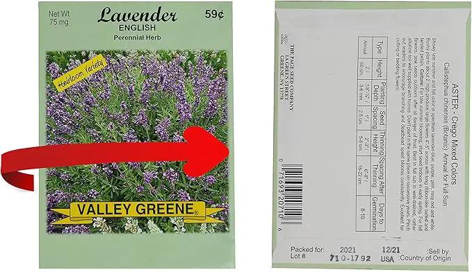 Set of 100 Assorted Valley Green Flower Seed Packets! Flower Seeds in Bulk - 20+ Varieties Included by GreenHaven Gardens