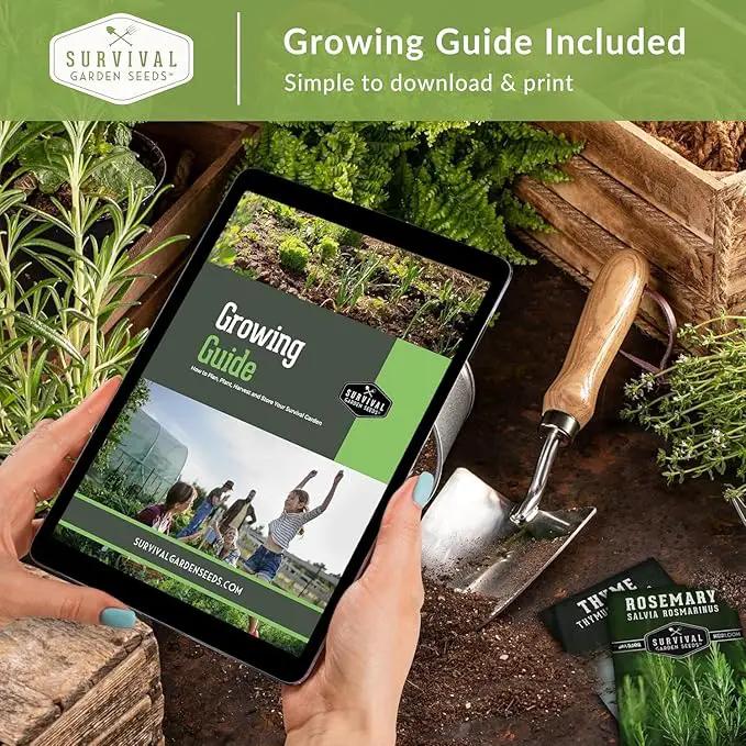 Survival Garden Seeds Homesteader Collection - 50 Packs Non-GMO Heirloom Vegetable, Fruit, Herb Seed Varieties for Growing a Victory Garden - Plant & Grow Survival Food - Emergency Preparedness Gear by GreenHaven Gardens
