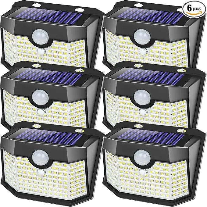 Aootek Motion Sensor Outdoor Lights 6 Packs,Solar Lights Outdoor with 3 Lighting Modes,Solar Lights Outdoor Waterproof for Garden Patio Garage Yard Deck by GreenHaven Gardens