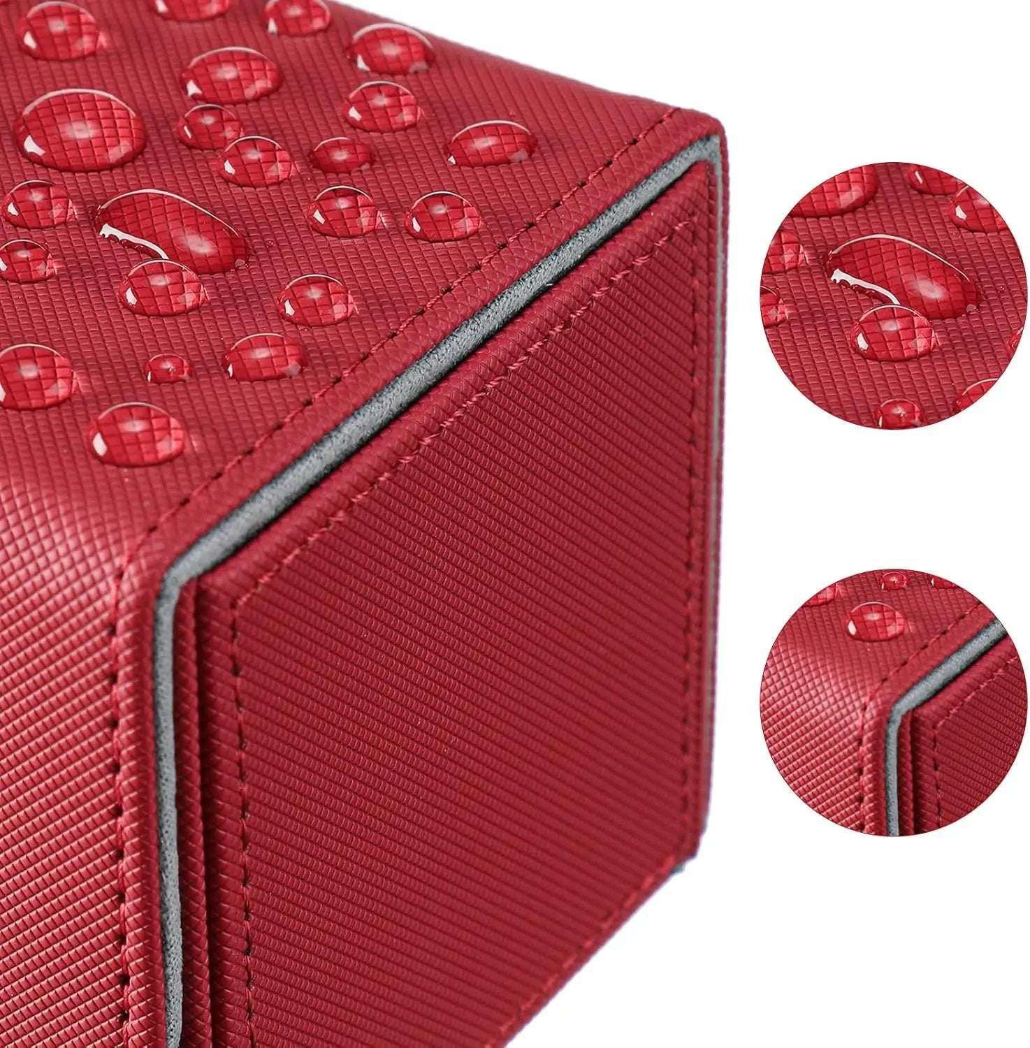 Yookeer 6 Pack Leather Deck Cases 100+ Card Deck Game Box Magnetic Playing Card Storage Box for 100 Plus Cards Compatible with Tcg(White,Black,Red,Yellow,Purple,Horizontal) by GreenHaven Gardens