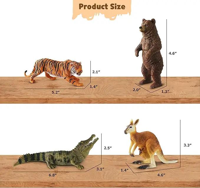 9 PCS Zoo Animal Toys for Kids 3-5 Realistic Plastic Wild Animal Figurine Toys Educational Learning Toy for Kids Boys Girls Toddlers by GreenHaven Gardens