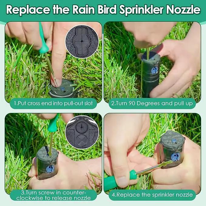 Sprinkler Head Tool Compatible with Rain Bird, Spray Head Pull up Tools and Sprinkler Rotor Adjustment Tool Sprinkler Removal Tool, Sprinkler Wrench for Lawn Irrigation Sprinkler System Repair by GreenHaven Gardens