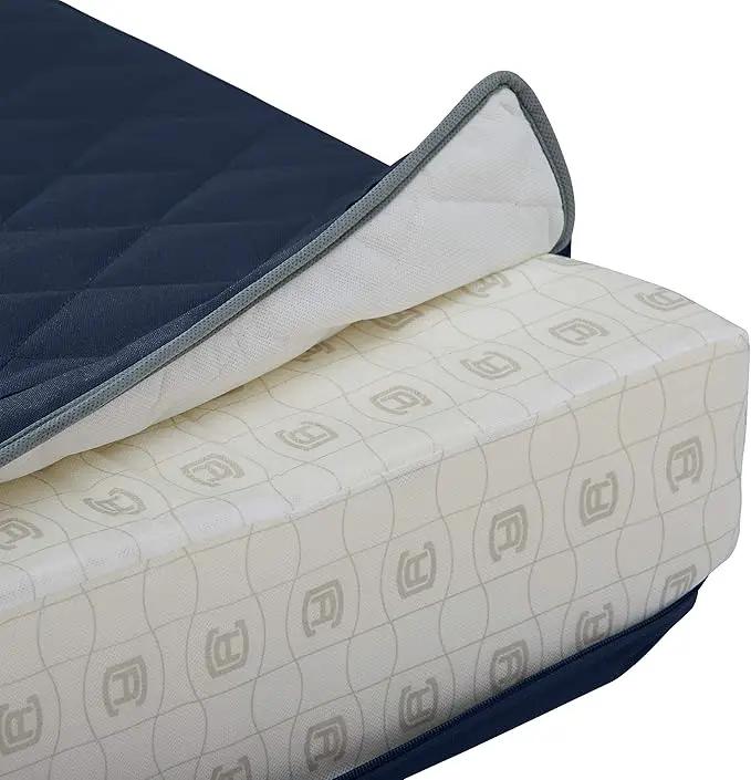 Classic Accessories Montlake FadeSafe Water-Resistant 25 x 22 x 4 Inch Wide Back Patio Quilted Lounge Cushion, Navy by GreenHaven Gardens