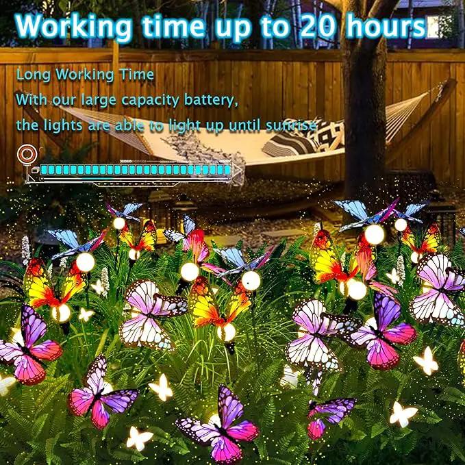 Swaying Solar Butterfly Light, Solar Garden Lights Outdoor Waterproof,Garden Decoration for Yard,Patio,Lawn,Pathway (2 Pack) by GreenHaven Gardens