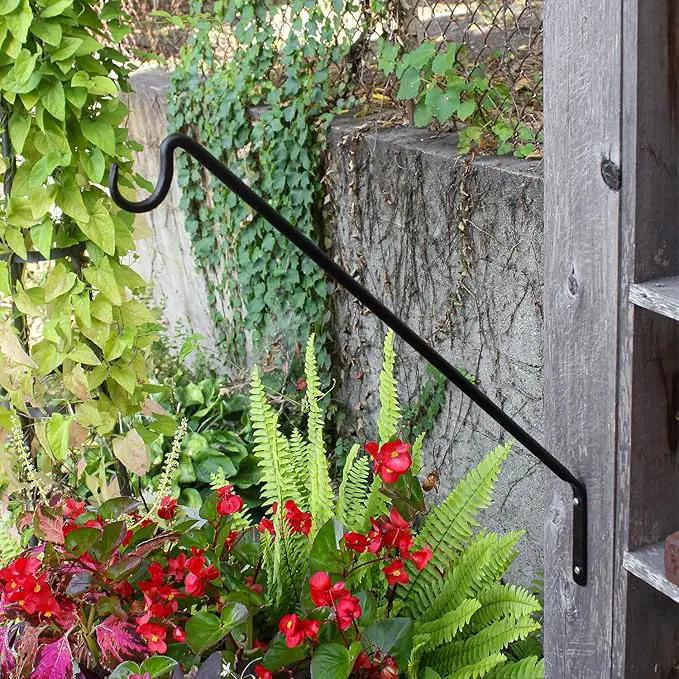 Achla Designs Wall Mount Bracket Shepherd's Pole, Angled (BGP-09) by GreenHaven Gardens