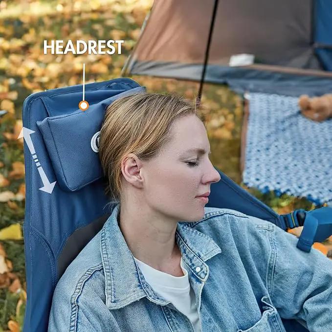 Portal Heated Hammock Camping Chair, Portable Outdoor Swinging Chairs, Rocking Chair for Adults with Adjustable Back and Height for Lawn Backyard Patio, Supports 400 lbs, Blue by GreenHaven Gardens