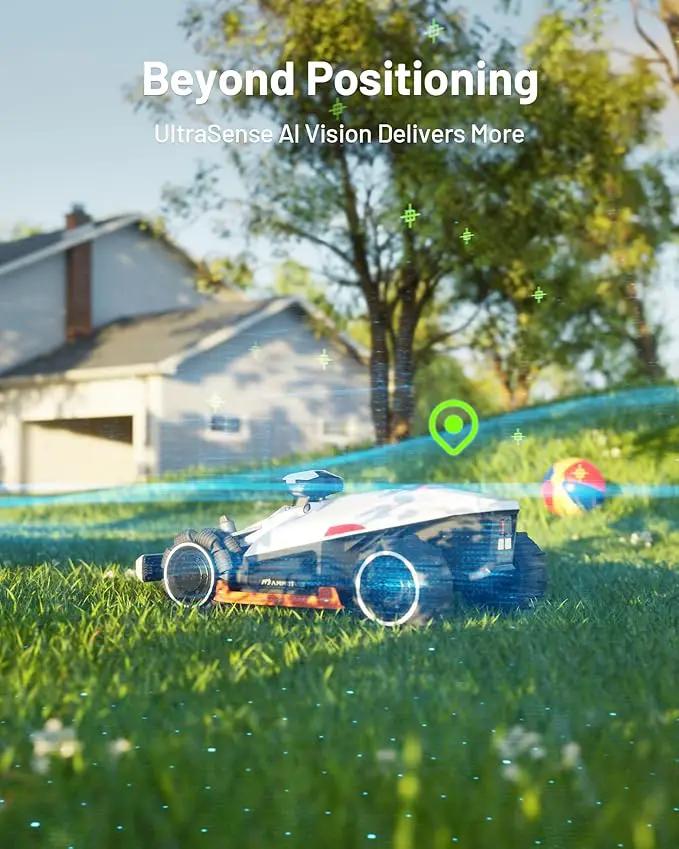 LUBA 2 AWD 3000X Robot Lawn Mower with 4G, Reception 0.75 Acre, Max. 0.89 Acre, All-Wheel-Drive for 80% Slope, UltraSense AI Vision & RTK Automatic Edge Mapping, 1.0"-2.7" Cutting Height by GreenHaven Gardens