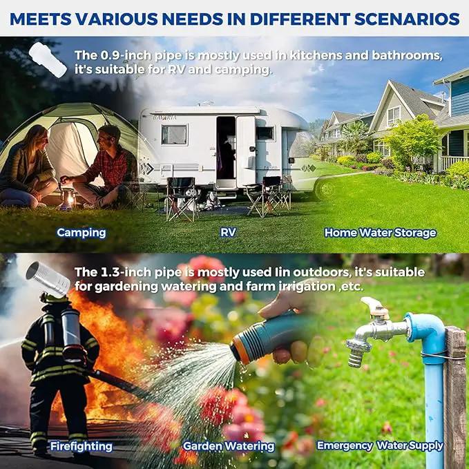 Water Storage Bladder with Two different sizes of water pipes,Portable Large Capacity Water Bladder Tank,143gallons, Foldable Water Storage Tank for RV,Camping, Agricultural Irrigation,Garden watering by GreenHaven Gardens