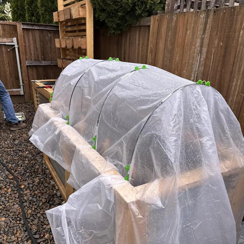 Greenhouse Hoops Grow Tunnel, 5 Sets of 7FT Garden Hoops for Raised Beds, Rust-Proof Fiberglass Frame for Garden Netting, Greenhouse Kit, Plant Shade Cloth, Plant Row Cover, 25 pcs by GreenHaven Gardens