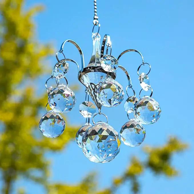 H&D HYALINE & DORA Crystals Ball Prisms Suncatcher Hanging Ornament Hanger Rainbow Maker with Hook by GreenHaven Gardens