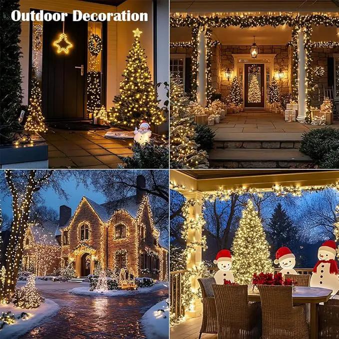 Fairy Lights Plug in,2Pack 100FT 300 LEDs Waterproof Led String Lights,Twinkle Light with 8 Modes Remote for Outdoor Indoor Christmas Wedding Birthday Garden Party Decorations,Warm White by GreenHaven Gardens