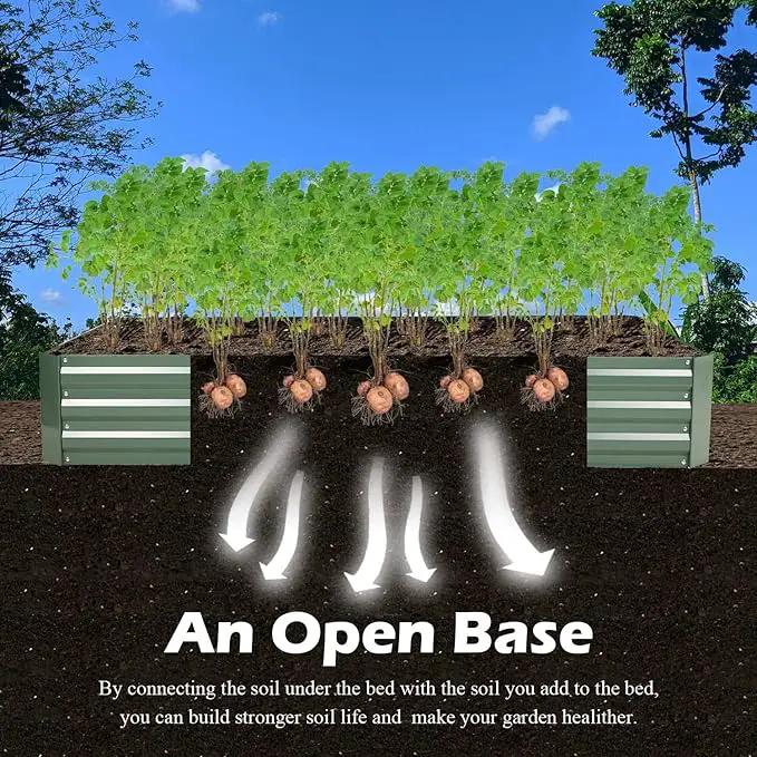 Aoodor 6 x 3 x 1 ft Raised Garden Bed with Mini Greenhouse Kit, Metal Planter Box with 2 Roll-Up Zipper Doors for Vegetables, Herbs, and Flowers by GreenHaven Gardens