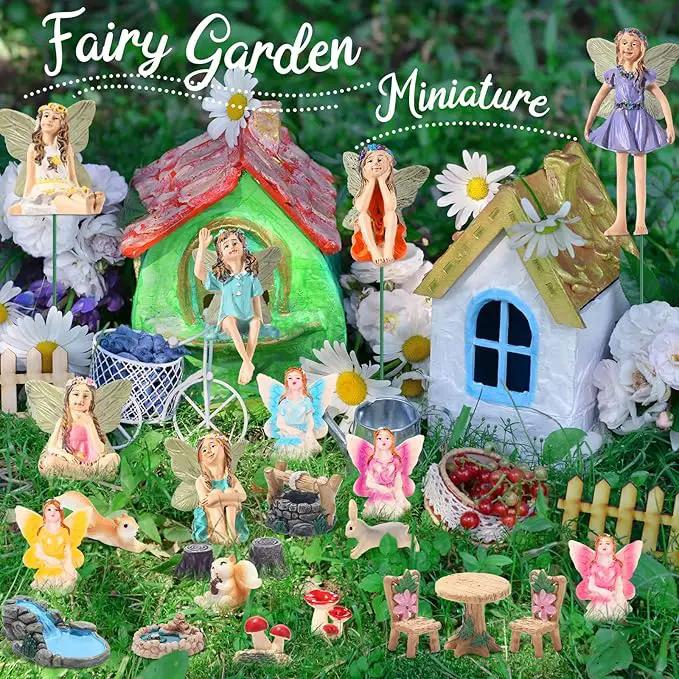 120 Pieces Garden Kit Accessories Garden Animals Miniatures Fairies Miniature Figurines Micro Landscape Ornaments DIY Kit for Outdoor Yard Lawn by GreenHaven Gardens