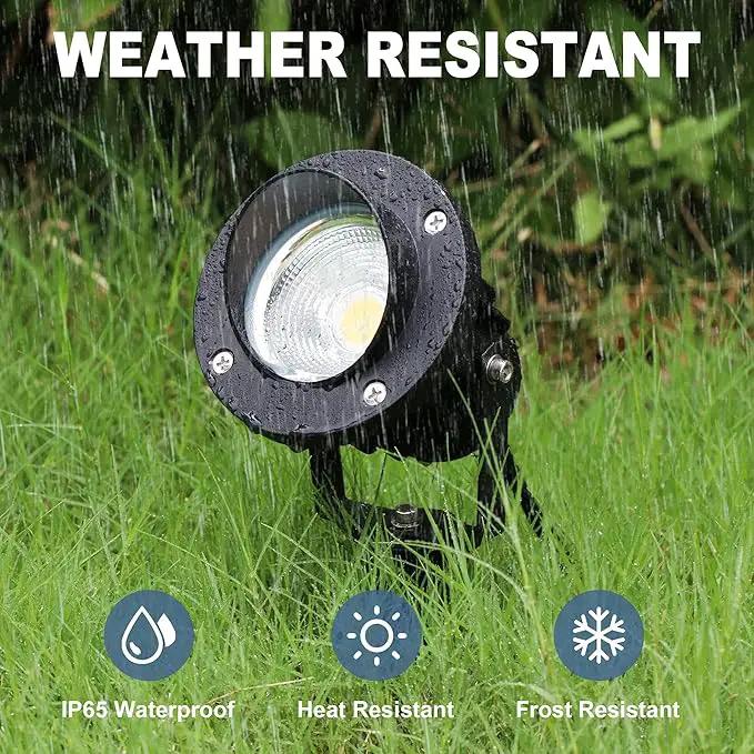 SUNVIE 20W Outdoor Landscape Spotlights 120V Waterproof Dusk to Dawn Spot Lights Outdoor 3000K LED Spotlight with Photocell Sensor Landscape Lighting for Yard Flag Tree Garden Decor 6 FT US 3-Plug in by GreenHaven Gardens