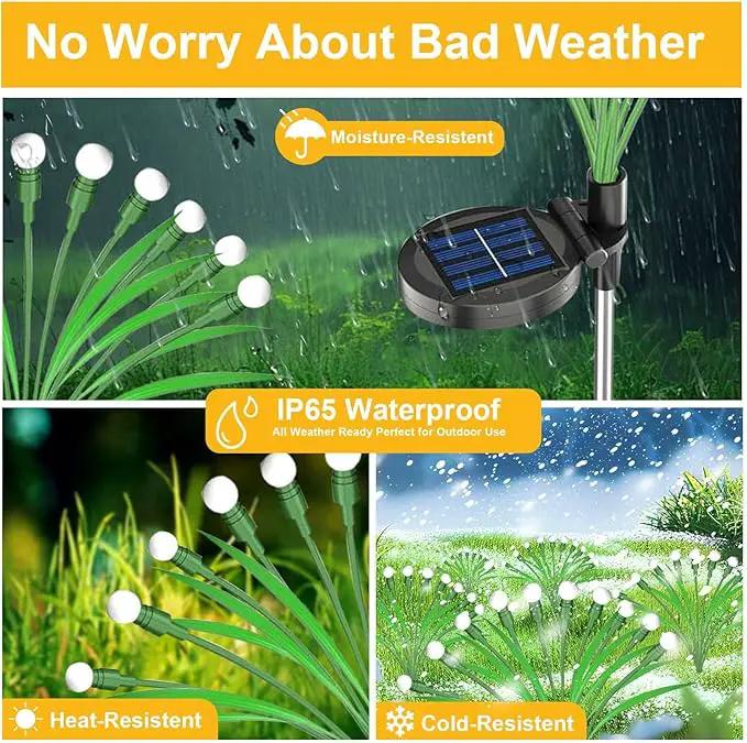 ZGWJ Solar Firefly Lights 2 Pack 20 LED, New Upgraded Solar Swaying Light with Leaves, Waterproof Solar Outdoor Lights for Garden Patio Pathway Outdoor Decor Halloween Christmas Decoration Warm White by GreenHaven Gardens
