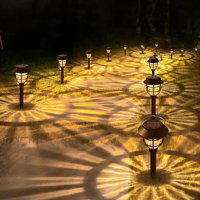 10 Pack Solar Pathway Lights Outdoor - Bright Solar Powered Garden Lights with 3000K Warm LED, Auto On/Off Waterproof Path Lights Decorative, Landscape Lighting for Yard Patio Walkway Driveway by GreenHaven Gardens