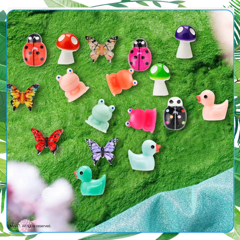 420 Pcs Mini Resin Animals 12 Styles Resin Animals Figurines Bulk for Fairy Garden Miniature Dollhouse Accessories Hide Crafts Decor by GreenHaven Gardens