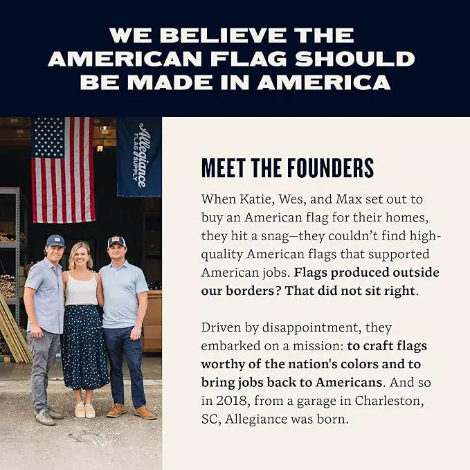 American Flag | American-Sourced Nylon Fabric, Embroidered Stars, Hand-Stitched | Proudly Made in USA (4' x 6') by GreenHaven Gardens
