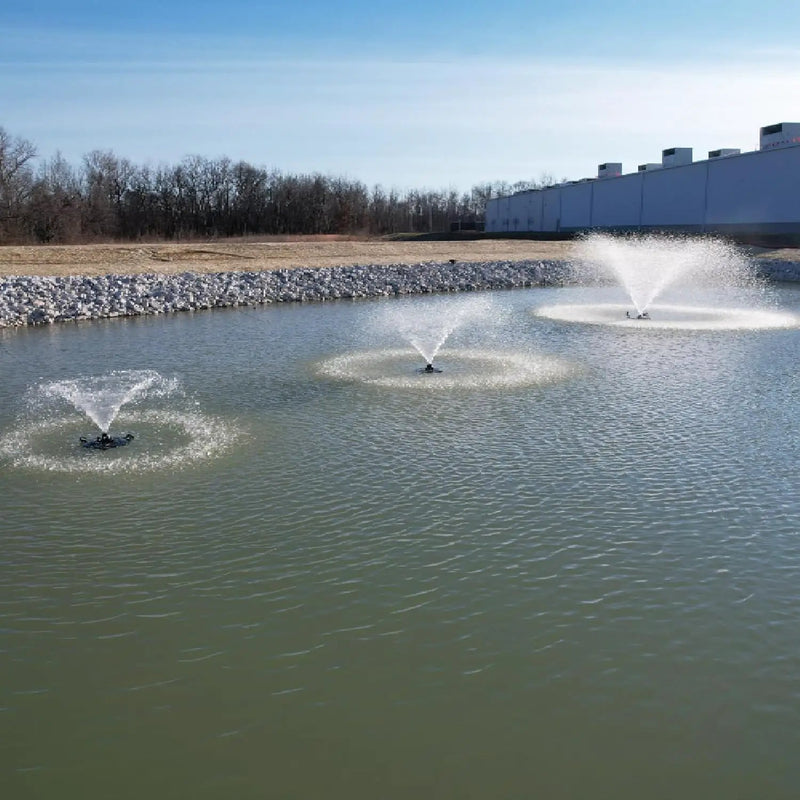 HALF OFF PONDS Floating Fountain – 3/4 HP Pond Aerator, 100' Cord – 8,000 GPH Water Pump – 11 Spray Patterns – for Ponds, Lakes & Water Gardens by GreenHaven Gardens