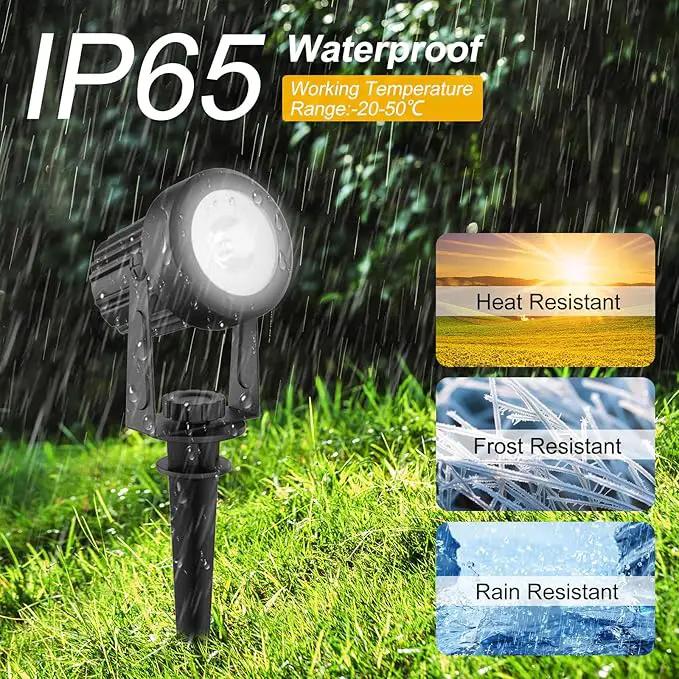 T-SUNUS Solar Garden Spotlight Outdoor 6-in-1, White Landscape Spot Lights IP65 Waterproof, 5W Separated Panel, Dusk to Dawn 6000K Spotlights for Tree Patio Yard Driveway Pathway Pool Porch Walkway by GreenHaven Gardens