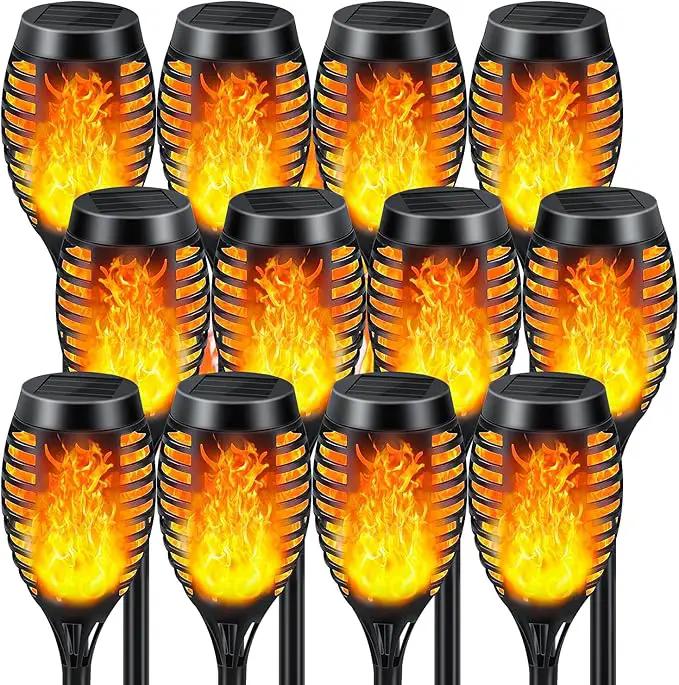 Solar Lights Outdoor 12 Pack, Solar Torch Light with Flickering Flame, Waterproof Outdoor Lighting Solar Powered Pathway Lights, Decoration Lighting for Garden Yard Patio, Auto On/Off by GreenHaven Gardens
